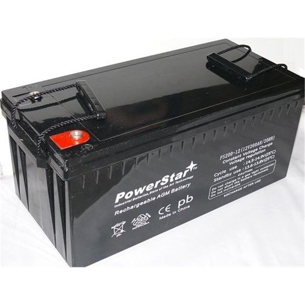 Powerstar 12v 200AH 4D Deep Cycle Replacement SLA & AGM Battery, 2 Year Warranty PO46774